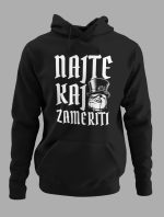 Najte_kaj_zameriti_hoodie_crna