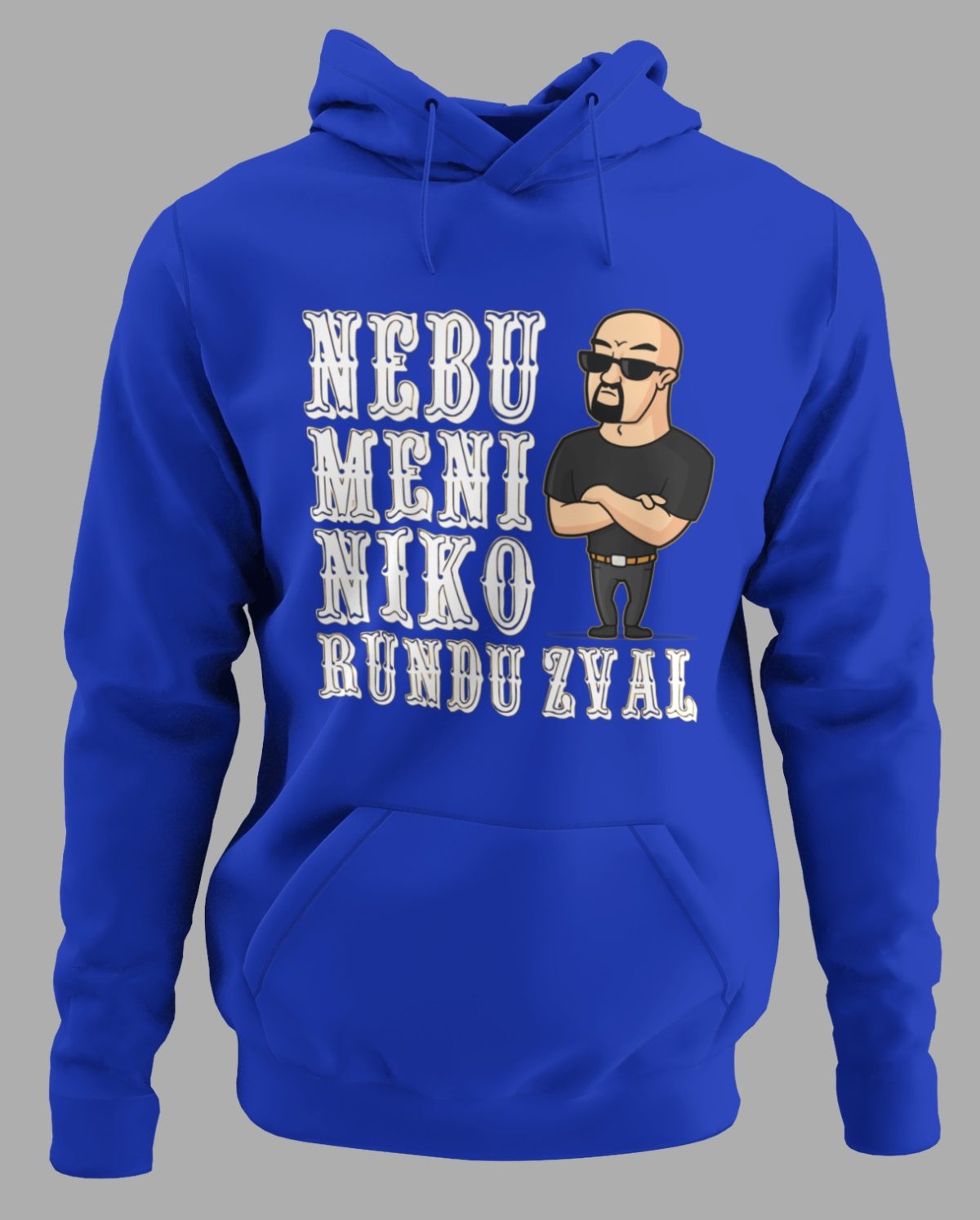 Hoodie_nebu_meni_niko_rundu_zval_plava